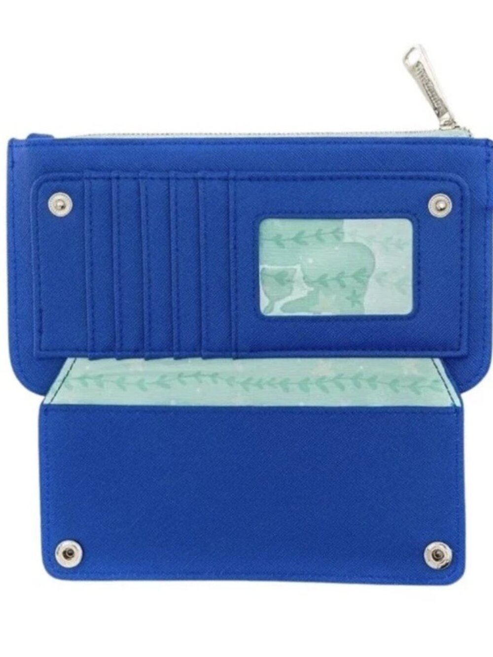 Loungefly Disney Peter Pan Mermaids Wallet Wristlet Snap Zip New - Picture 3 of 3